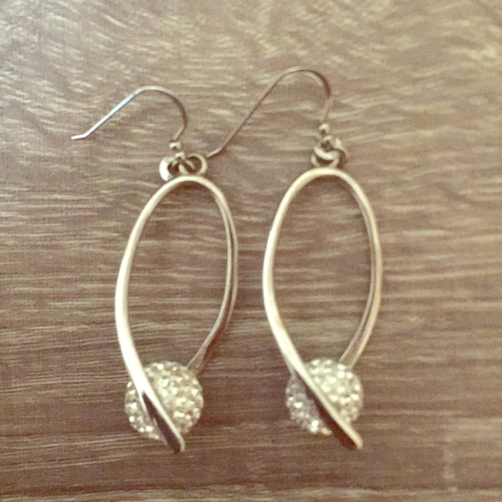 Drop sterling silver ball earings